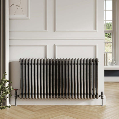 Fairford 3 Column Horizontal Raw Metal Designer Radiator 600mm X 1177mm