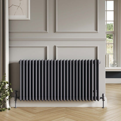 Fairford 3 Column Horizontal Anthracite Designer Radiator 600mm X 830mm