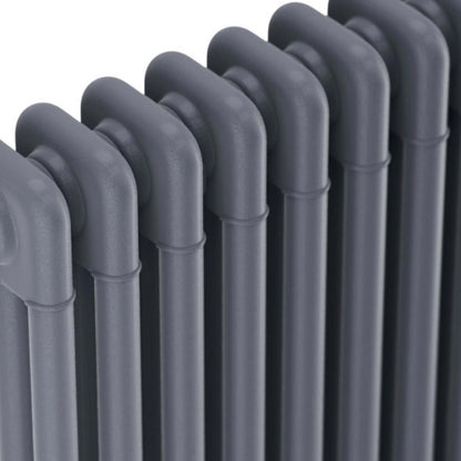 Fairford 3 Column Horizontal Raw Metal Designer Radiator 600mm X 821mm