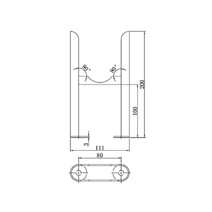 Fairford 3 Column Radiator Feet - Anthracite
