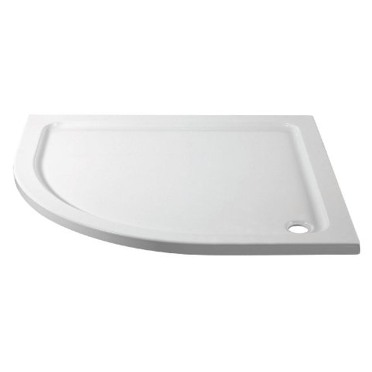 Fairford 1000mm x 800mm Offset Quad, LH Shower Tray, Corner Waste
