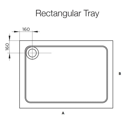 Fairford 1700 x 750mm Rectangular Shower Tray, Corner Waste
