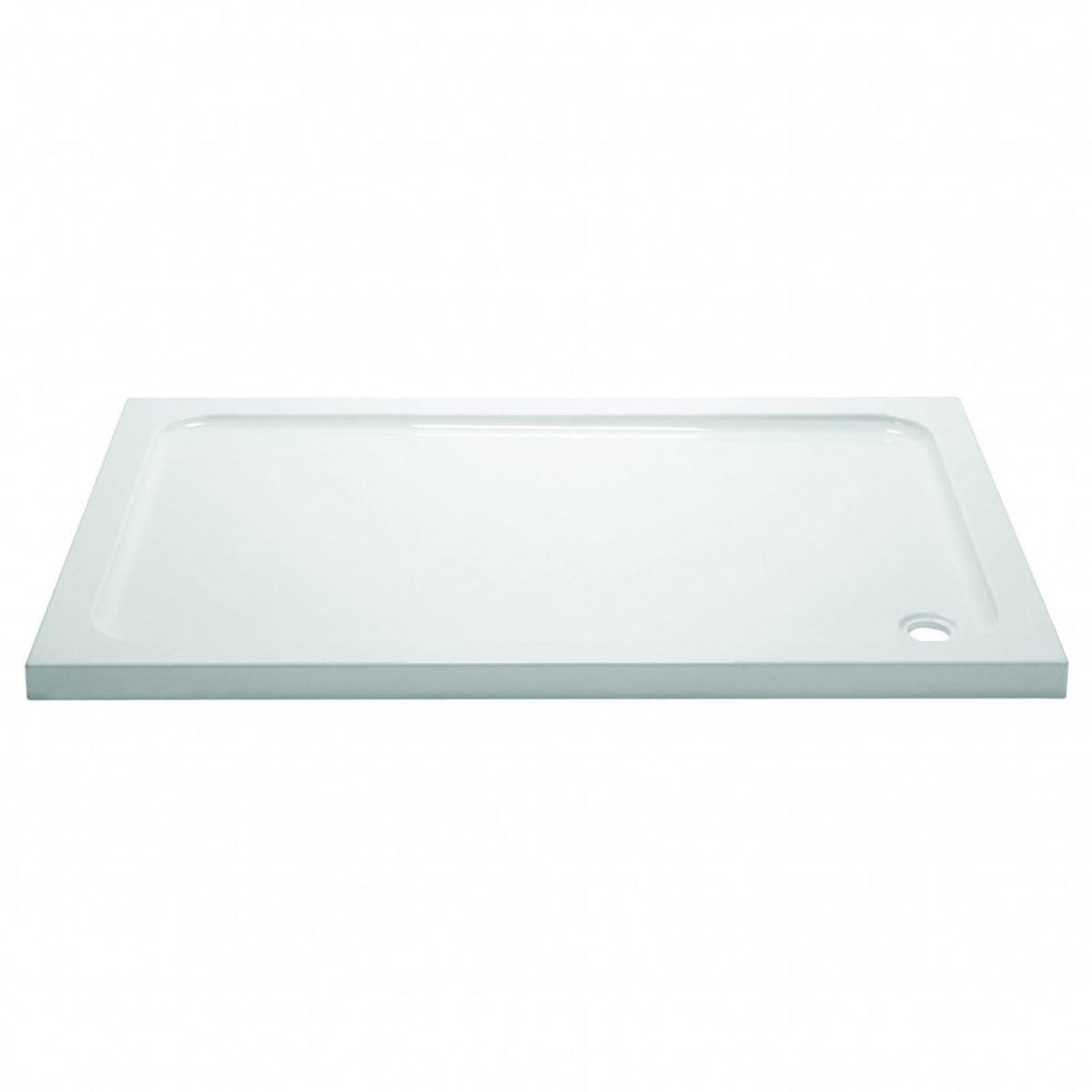 Fairford 1800 x 800mm Rectangular Shower Tray, Corner Waste