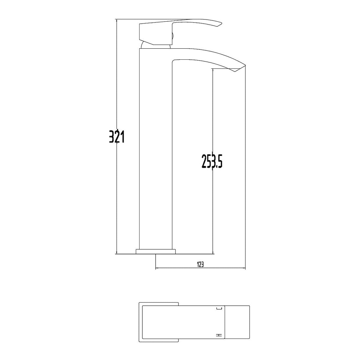 Fairford Cohen High Rise Basin Mixer