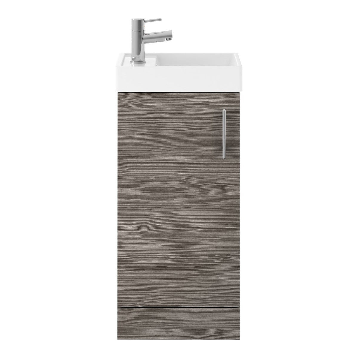 Fairford Minimalist 400mm Grey Avola Floor Standing Vanity Unit