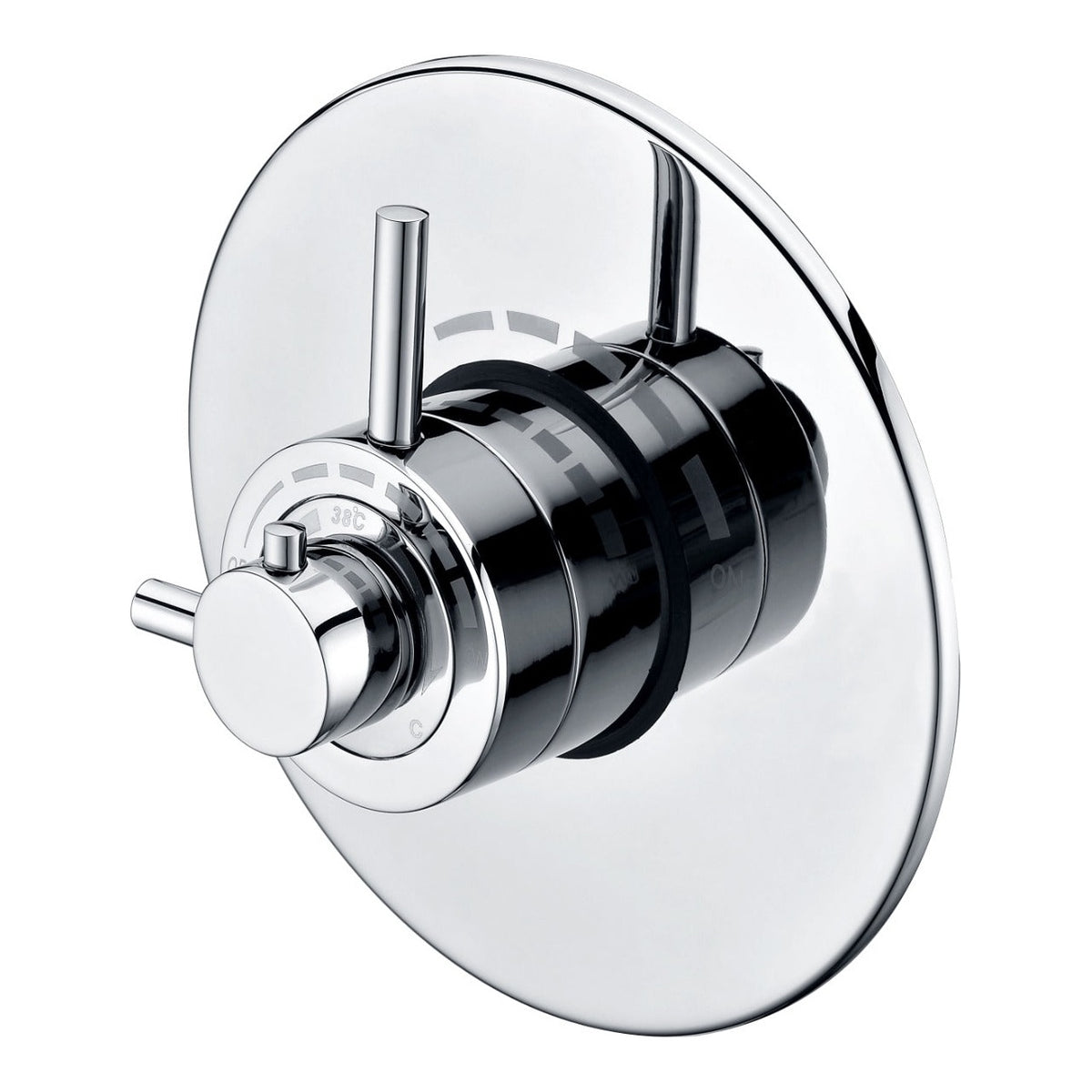 Fairford Modern Chrome Concealed Concentric Shower Valve, 1 Outlet