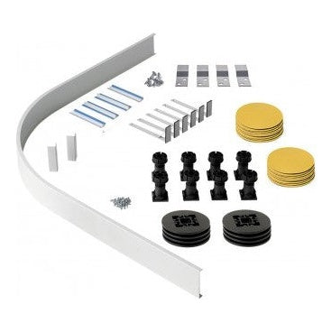 Fairford Quadrant Plinth Kit for trays with Waste on Curve