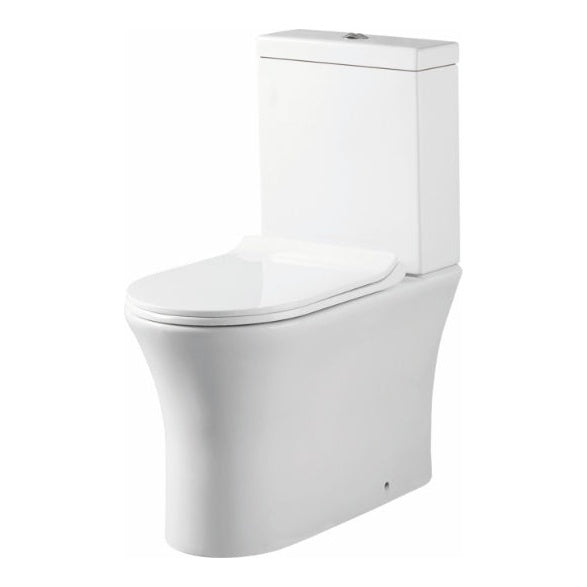 Fairford Tiene Rimless Close Coupled Toilet with Wrapover Soft Close Seat