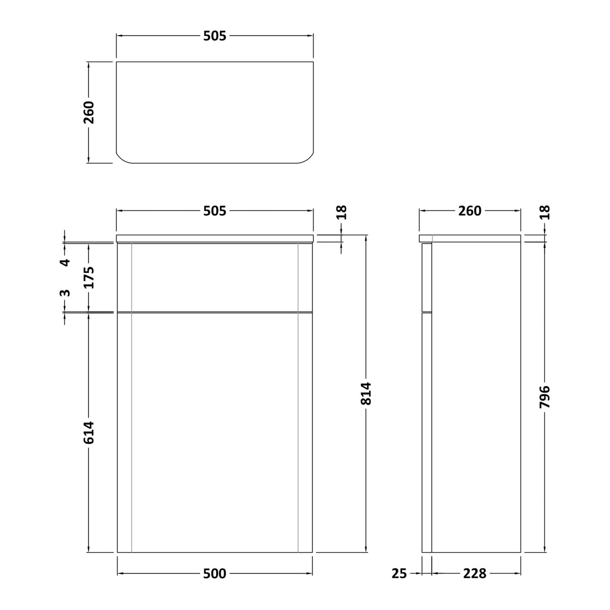 Fairford Crayo 500mm Gloss White WC Unit