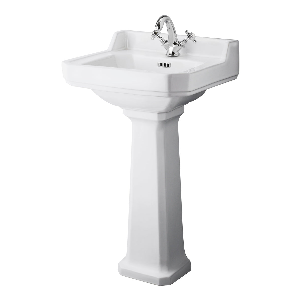 Fairford Hexam 500mm 1TH Basin and Full Pedestal