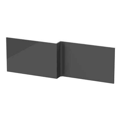 Fairford MDF Grey Gloss 1700mm L Shape Side Panel