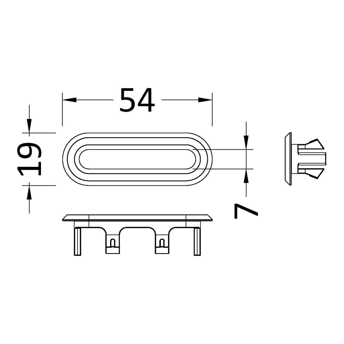 Chrome Square Overflow Cover