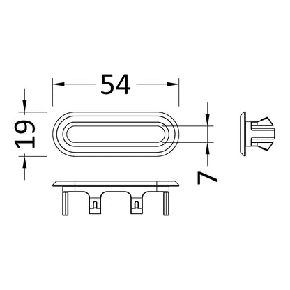 Chrome Square Overflow Cover