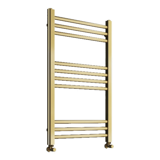 Fairford Metis 800 x 600mm Brushed Brass Towel Rail