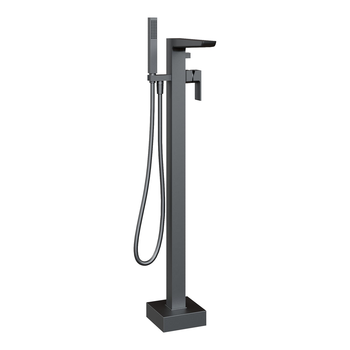 Fairford Una Matt Black Freestanding Bath Shower Mixer