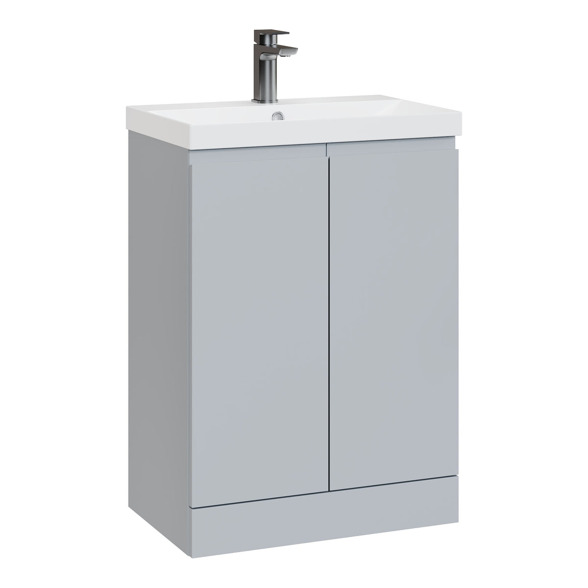 Fairford Finesse 600mm Satin Grey Floor Standing Vanity Unit