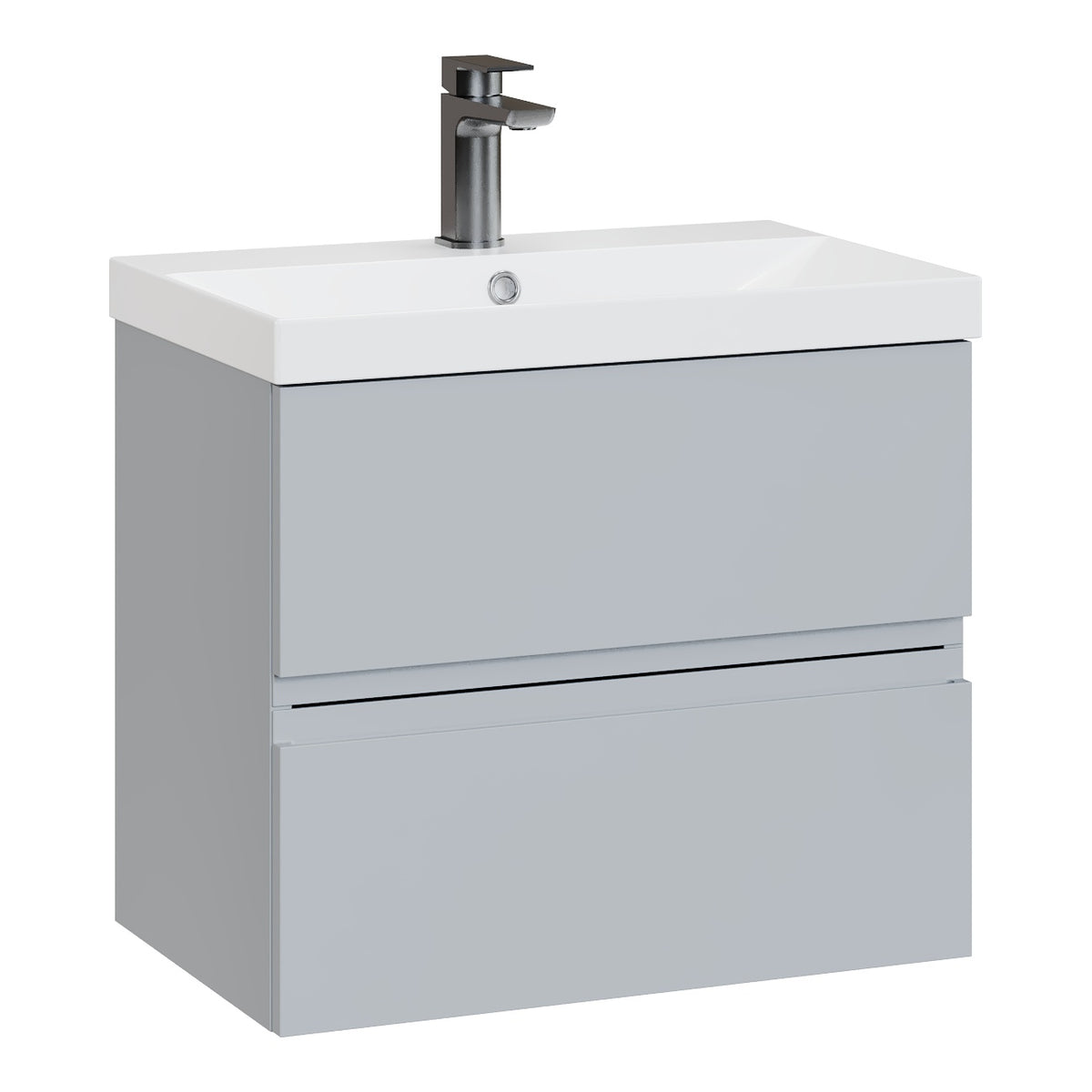 Fairford Finesse 600mm Satin Grey Wall Hung Vanity Unit