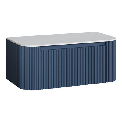 Fairford Sophia Midnight Shadow 870mm Wall Hung Vanity Unit with Worktop