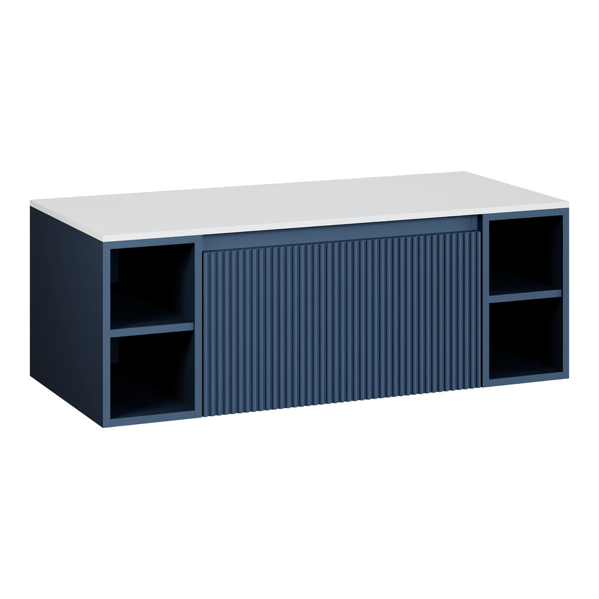 Fairford Sophia Midnight Shadow 1000mm Wall Hung Vanity Unit with Double Storage and Worktop