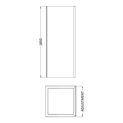 Fairford 5mm 800mm Chrome Enclosure Side Panel