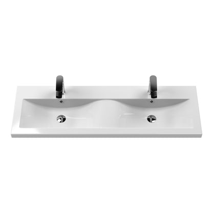 Fairford Aspri Soft Black 1200mm Floorstanding Double Vanity Unit with Doors and Basin