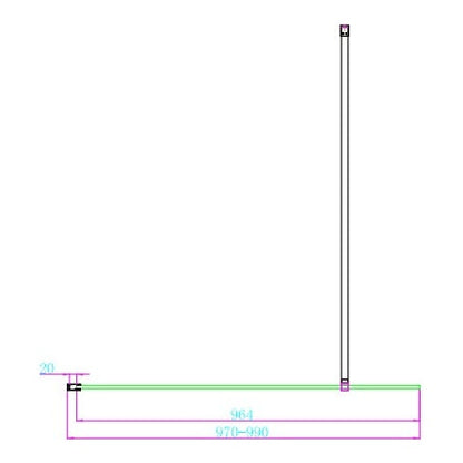 Fairford 10mm 1000mm Wetroom Screen
