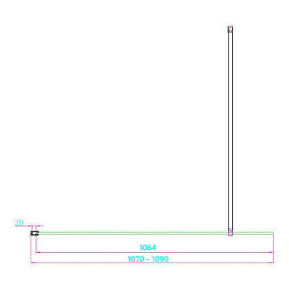 Fairford 10mm 1100mm Wetroom Screen
