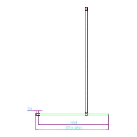 Fairford 10mm 700mm Wetroom Screen