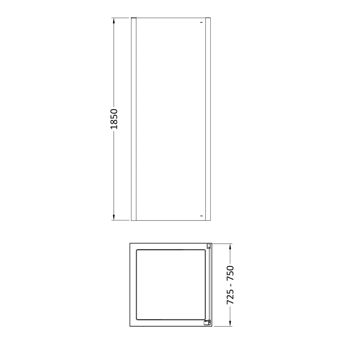 Fairford 6mm, 760mm Shower Enclosure Side Panel