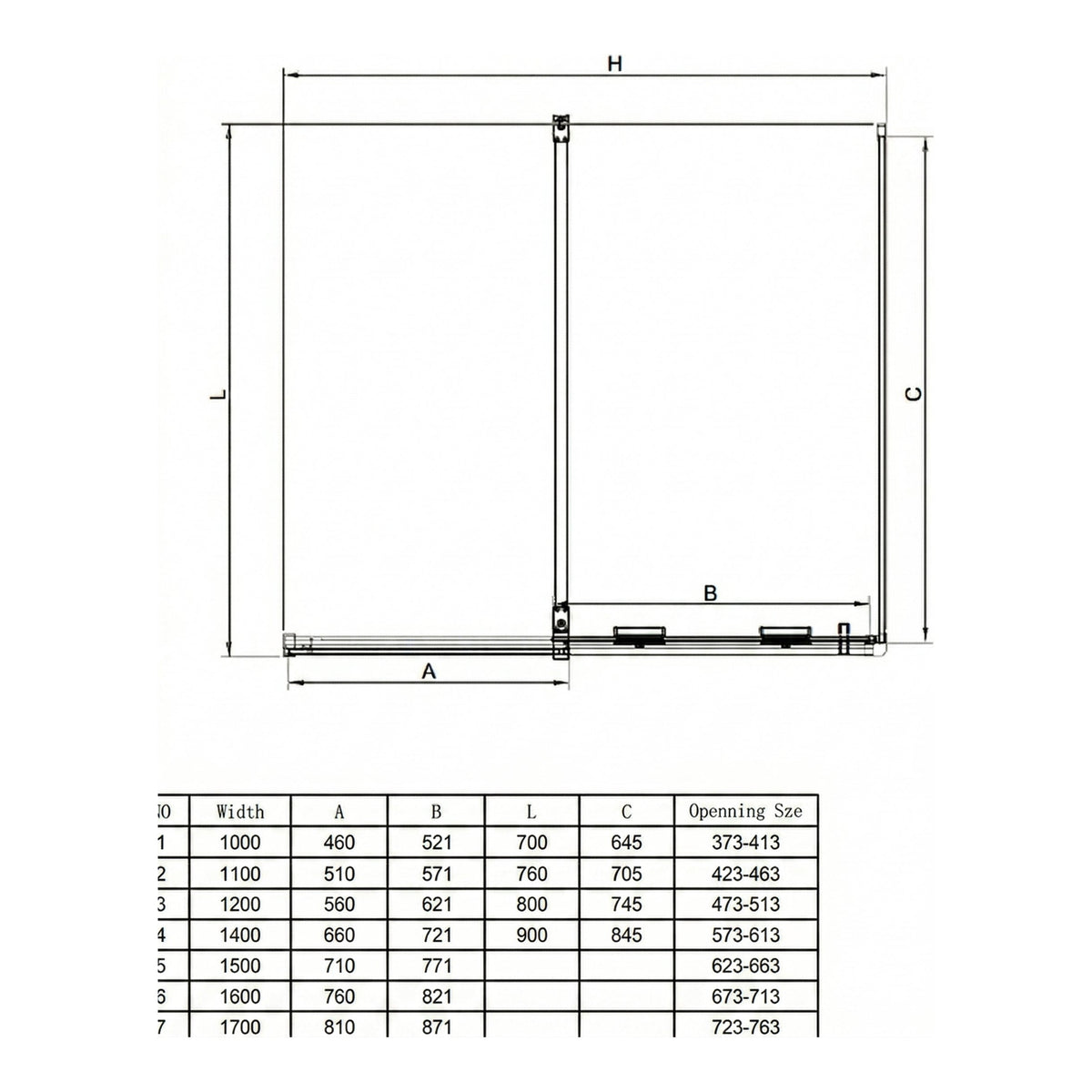 Fairford 8mm Frameless 700mm Brushed Brass Side Panel