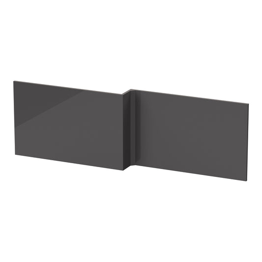 Fairford Gloss Grey 1700mm L Shaped Bath Panel