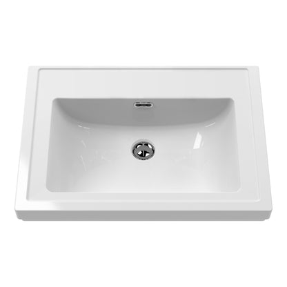 Fairford Juliette Satin Grey 500mm 1 Drawer Floorstanding Vanity Unit with 0 Tap Hole Basin