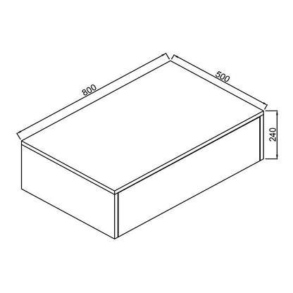 Fairford Linea Oak 800mm Wall Hung Vanity Shelf