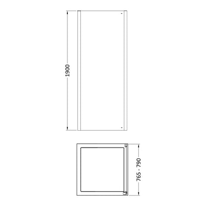 Side panel dimension drawing