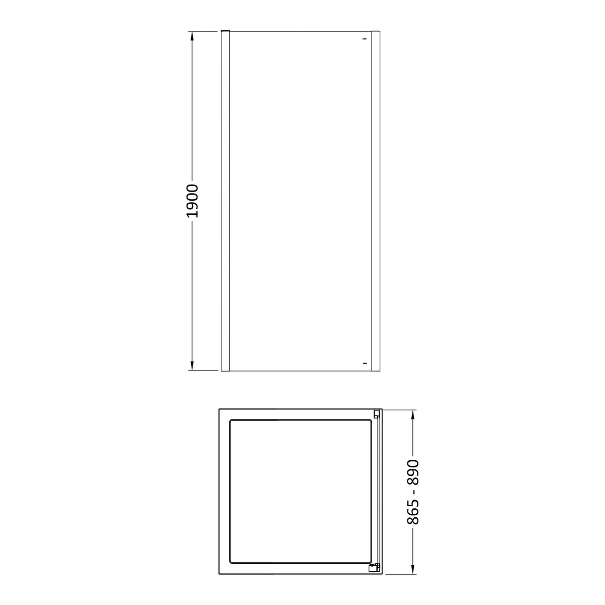 Fairford Pro 8mm 900mm Brushed Brass Side Panel