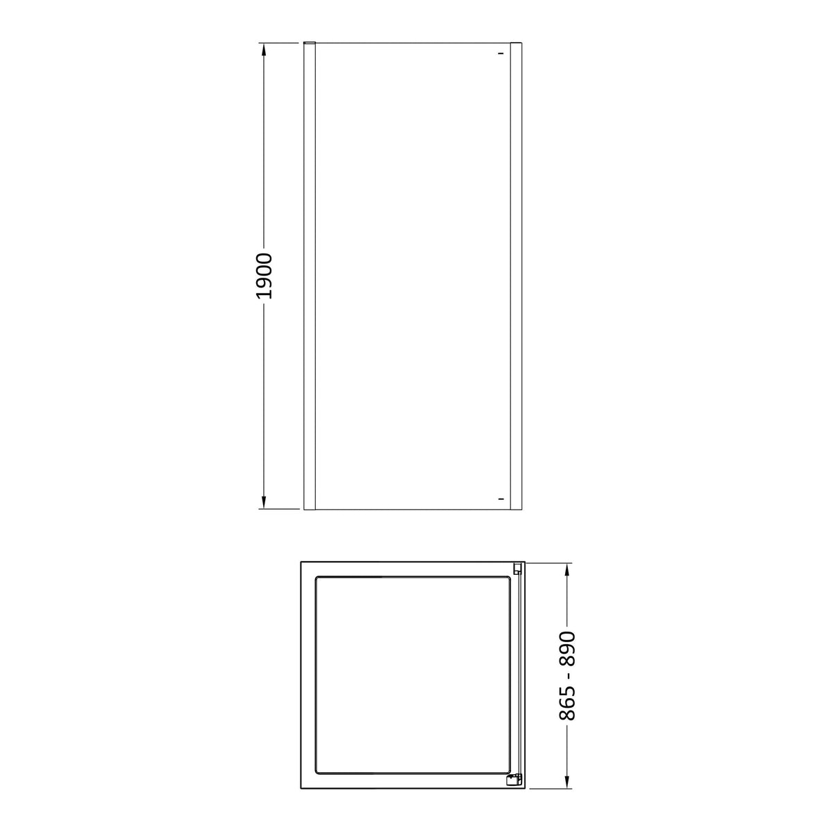 Fairford Pro 8mm 900mm Matt Black Side Panel
