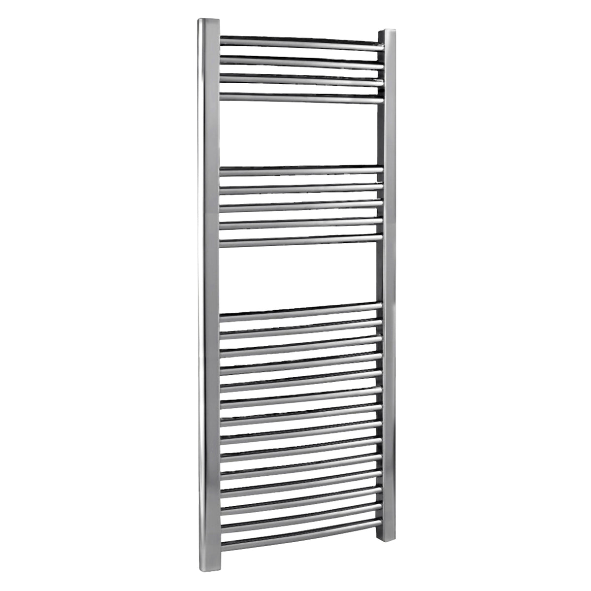Fairford 400mm x 800mm Curved Chrome Towel Rail