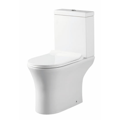 Fairford Tiene Rimless Open Back Close Coupled Toilet with Slim Soft Close Seat