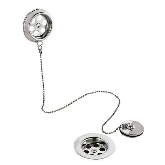 Fairford Standard Bath Waste, Brass Plug
