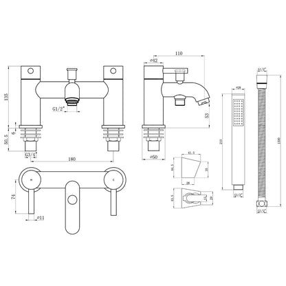 Fairford Element Bath Shower Mixer