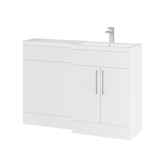 Fairford Union Style Slab Matt White 1200mm L Shape Right Hand Combination Pack