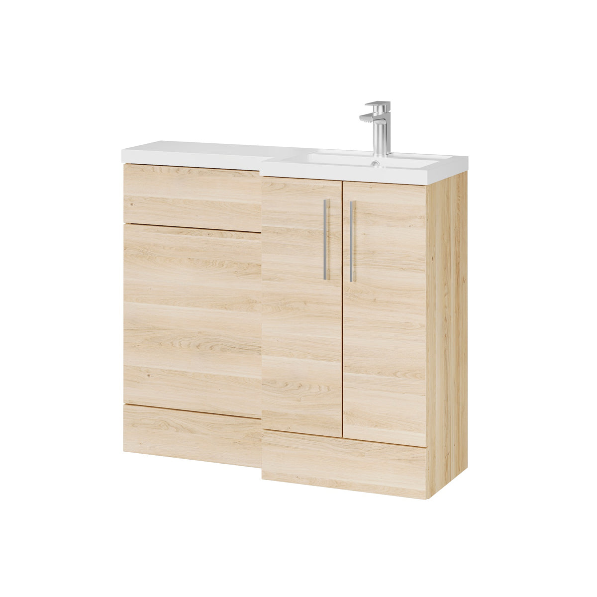 Fairford Union Light Oak 1000mm L Shape Right Hand Combination Pack