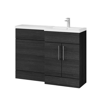 Fairford Union Black Woodgrain 1200mm L Shape Right Hand Combination Pack