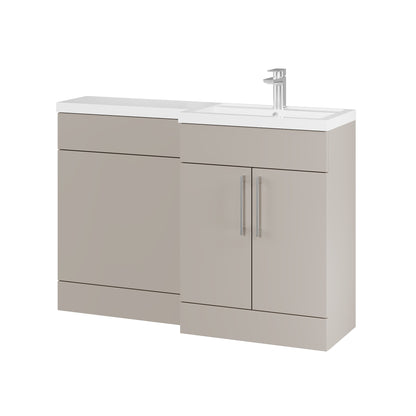 Fairford Union Style Slab Matt Stone Grey 1200mm L Shape Right Hand Combination Pack