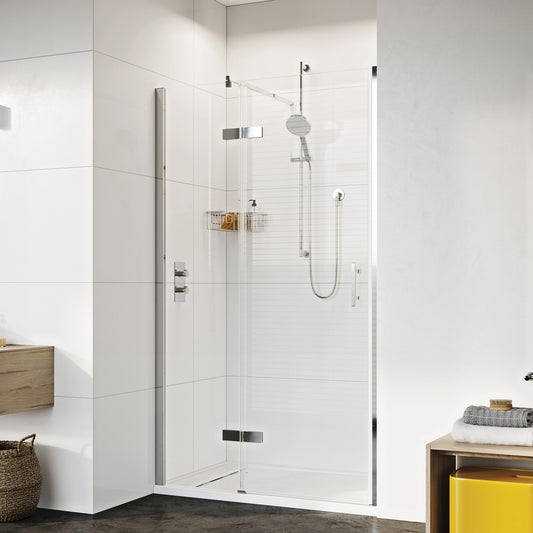 Fairford Pro 8 1200mm Frameless 8mm Hinged Shower Door with Inline Panel