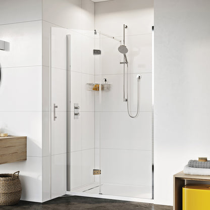Fairford Pro 8 1200mm Frameless 8mm Hinged Shower Door with Inline Panel