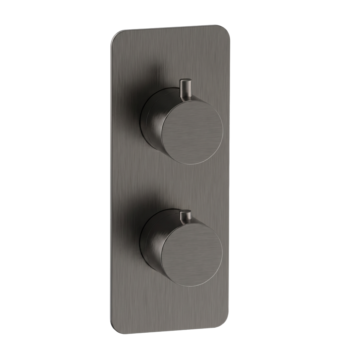 Fairford Element 7 Gunmetal Twin Shower Valve, 1 Outlet