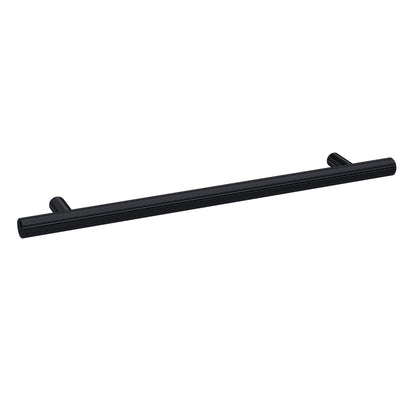 Knurled Bar Handle, Matt Black, 192mm Centres