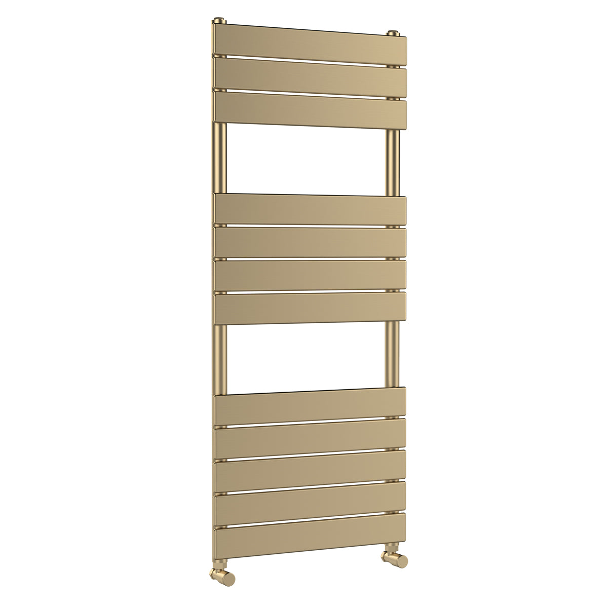 Fairford Brushed Brass 1213 x 500mm Flat Panel Towel Rail