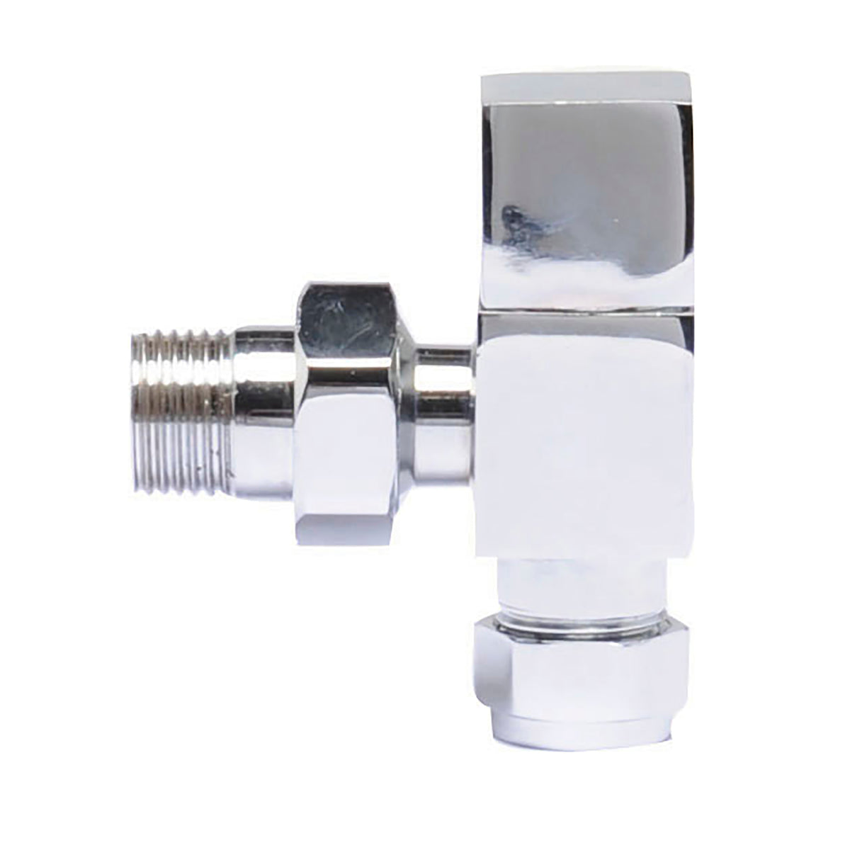 Fairford Square Radiator Valve, Angled, Pair